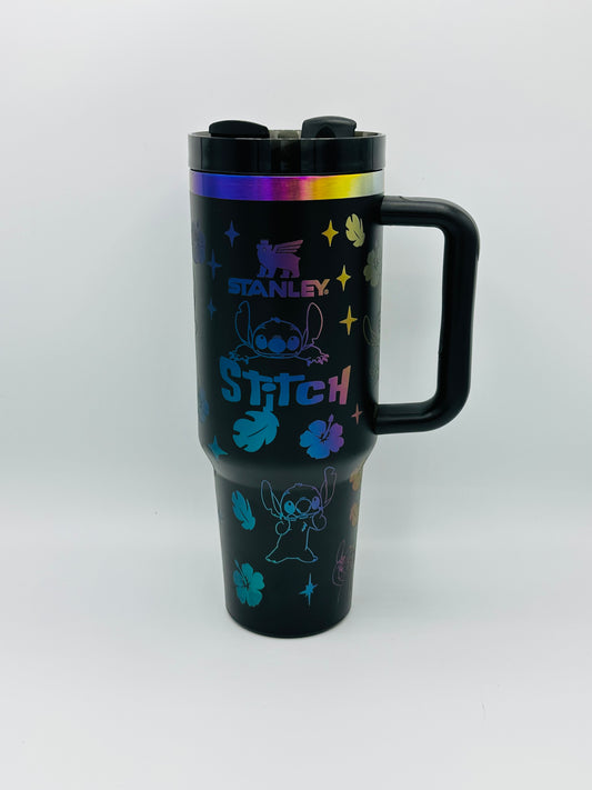 Stitch 40oz Black Chroma Tumbler