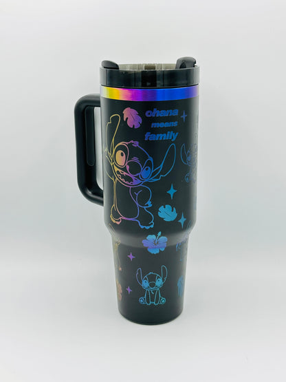 Stitch 40oz Black Chroma Tumbler